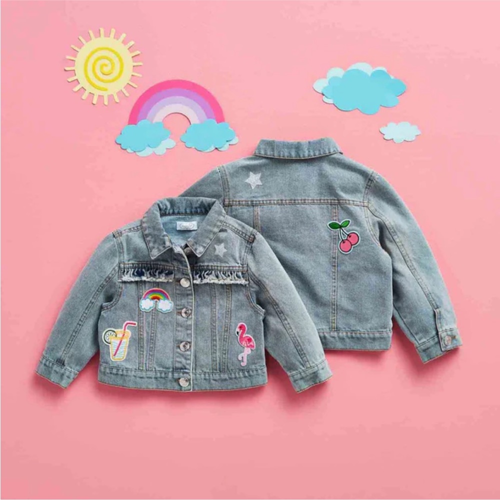 MudPie || Girls Patches Denim Jacket